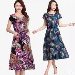 吃瓜碎花连衣裙,碎花连衣裙的时尚演绎